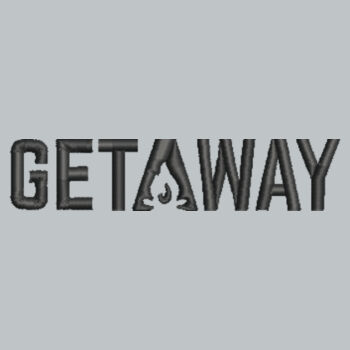 Getaway Embroidered in Black - V.I.T. Fleece Hoodie Design