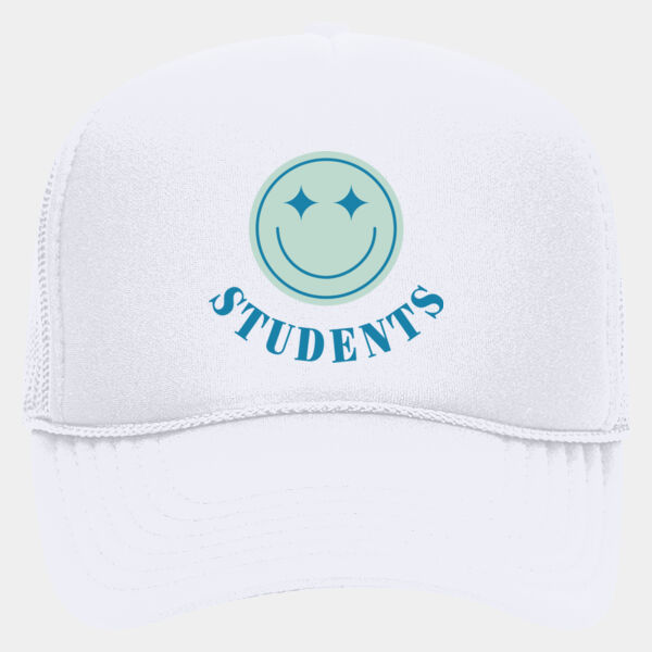 PCBC Student Smile - OTTO CAP 5 Panel Mid Profile Mesh Back Trucker Hat Thumbnail
