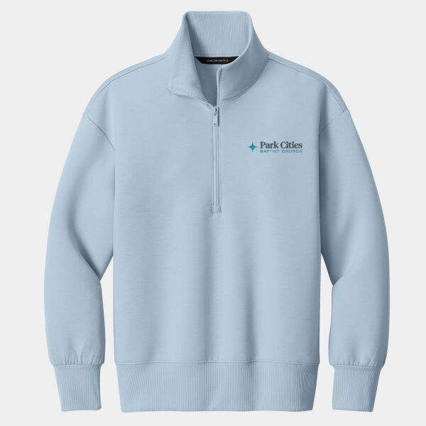 Park Cities 2-color Embroidered - Women's Soft Spacer 1/4 Zip Thumbnail